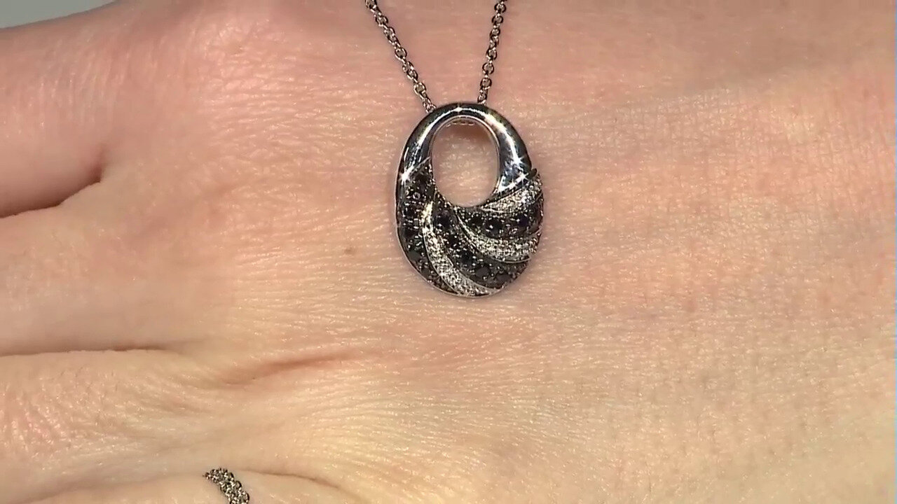 Video Zilveren halsketting met zwarte onyxen