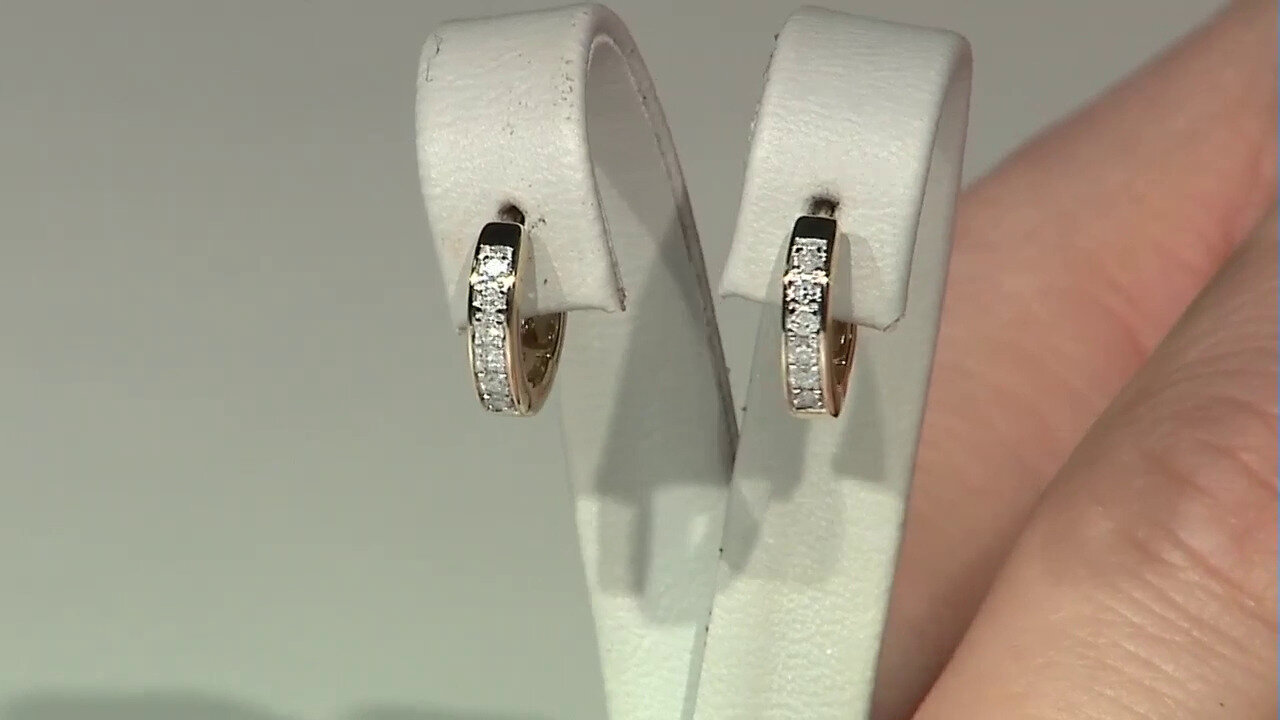 Video 14K PK (I) Diamond Gold Earrings