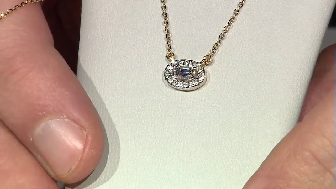 Video 18K SI1 (G) Diamond Gold Necklace (Annette)