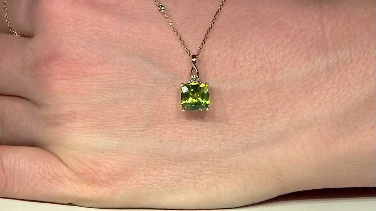 Video 14K Dashihe Peridot Gold Necklace (CIRARI)