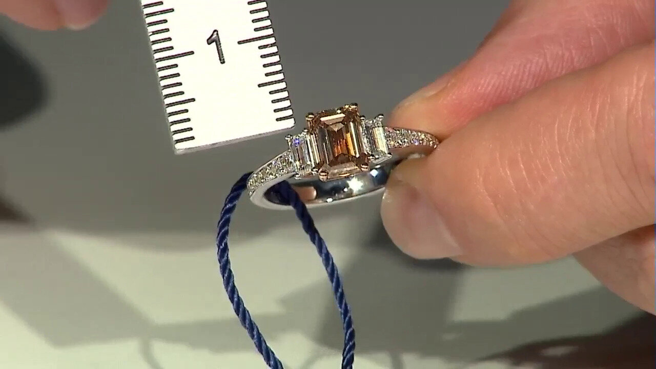 Video Gouden ring met een SI2 Bruine Diamant (CIRARI)