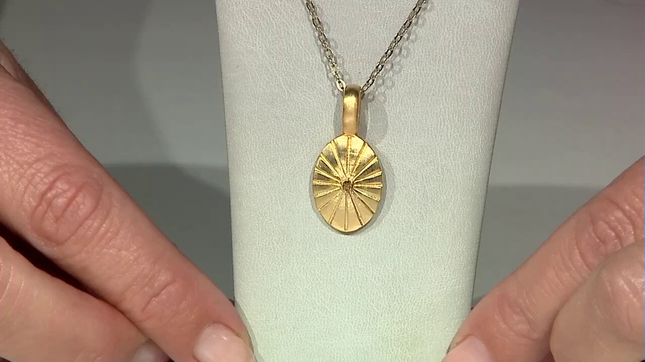 Video I3 Yellow Diamond Brass Pendant (Juwelo Style)