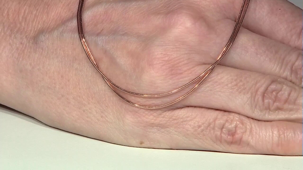 Video Silber-Schlangenkette - 3,8 g - 45 cm - rosévergoldet
