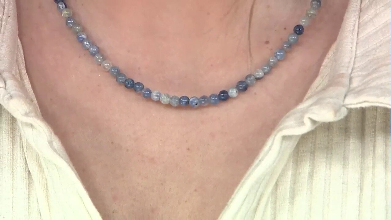 Video Zilveren halsketting met kyanieten