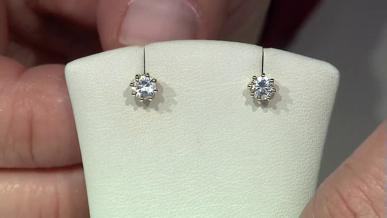 Video 9K Zircon Gold Earrings (de Melo)