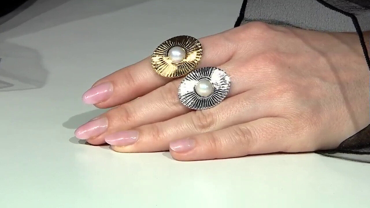 Video South Sea Pearl Silver Ring (de Melo)