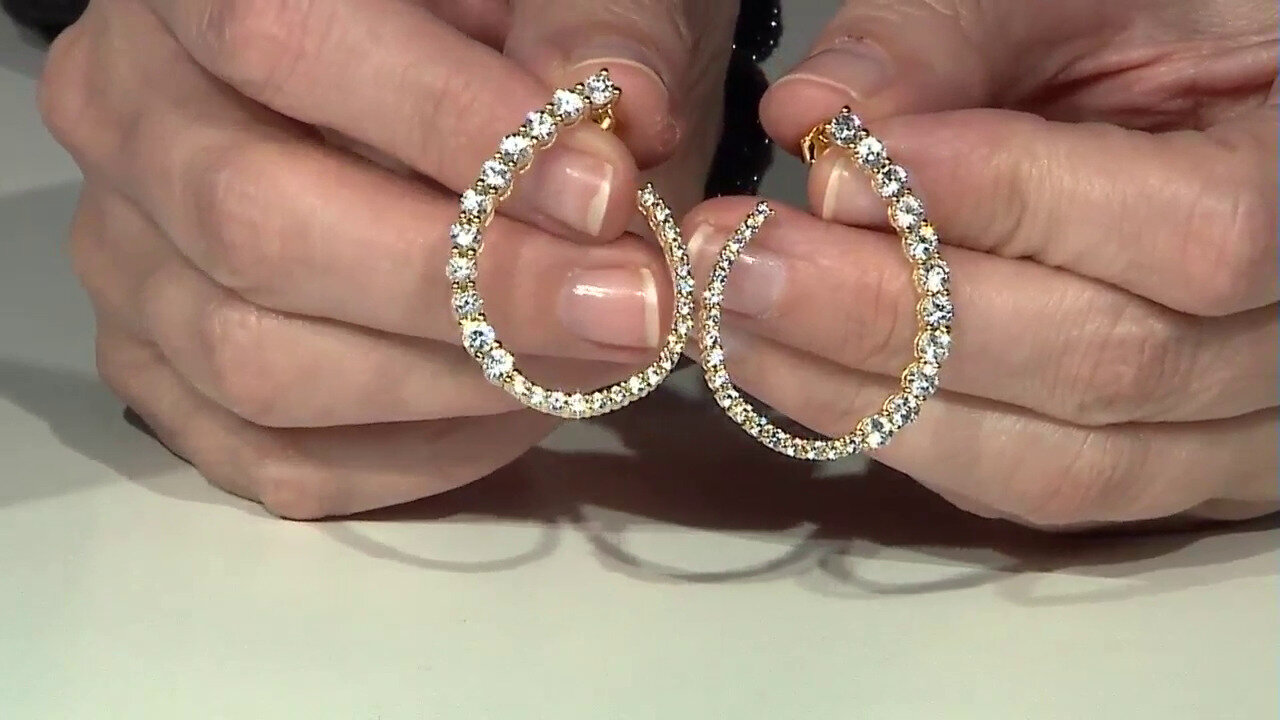 Video Zircon Silver Earrings (de Melo)