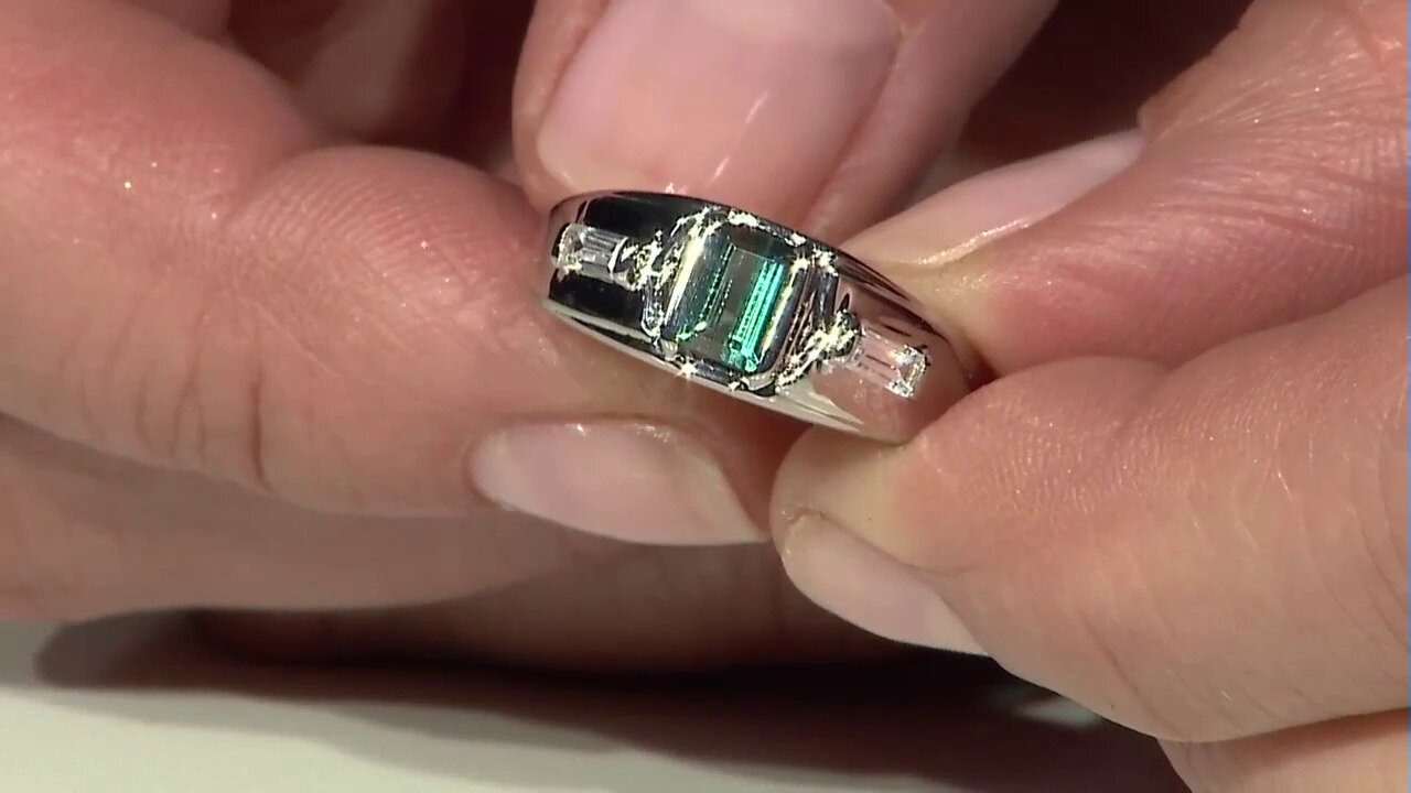 Video Indicolite Silver Ring (Adela Silber)