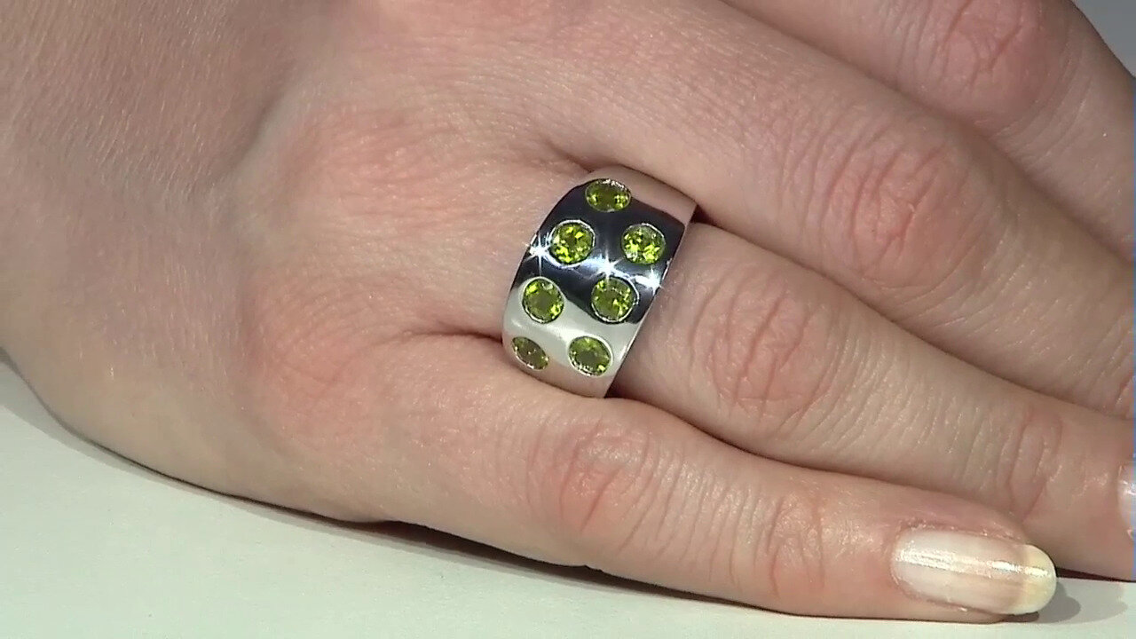 Video Idocrase Silver Ring