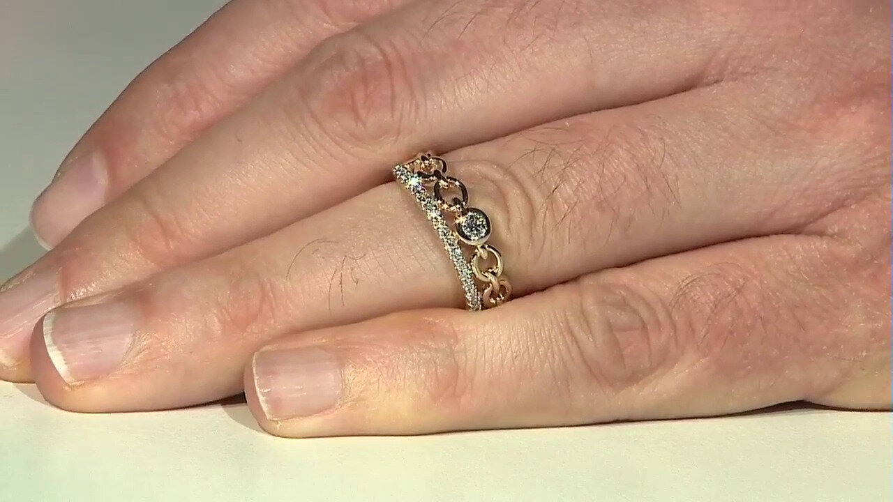 Video 14K IF (D) Diamond Gold Ring (Annette)