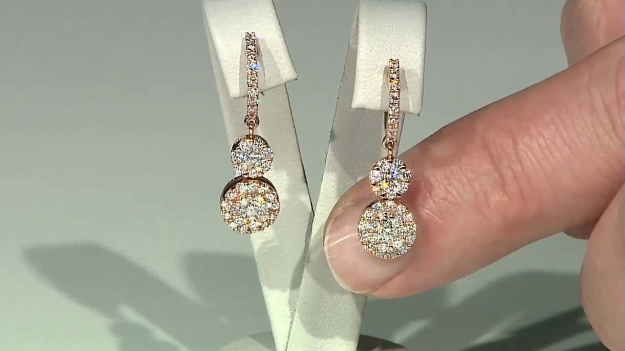 Video Orecchini in oro con Diamante SI2 (H) (Estée Collection)
