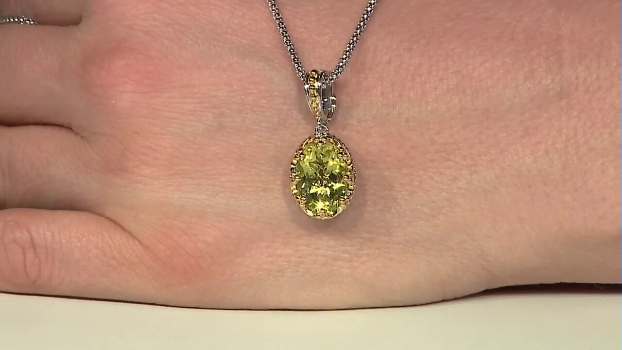 Video Ouro Verde Quartz Silver Necklace (Dallas Prince Designs)