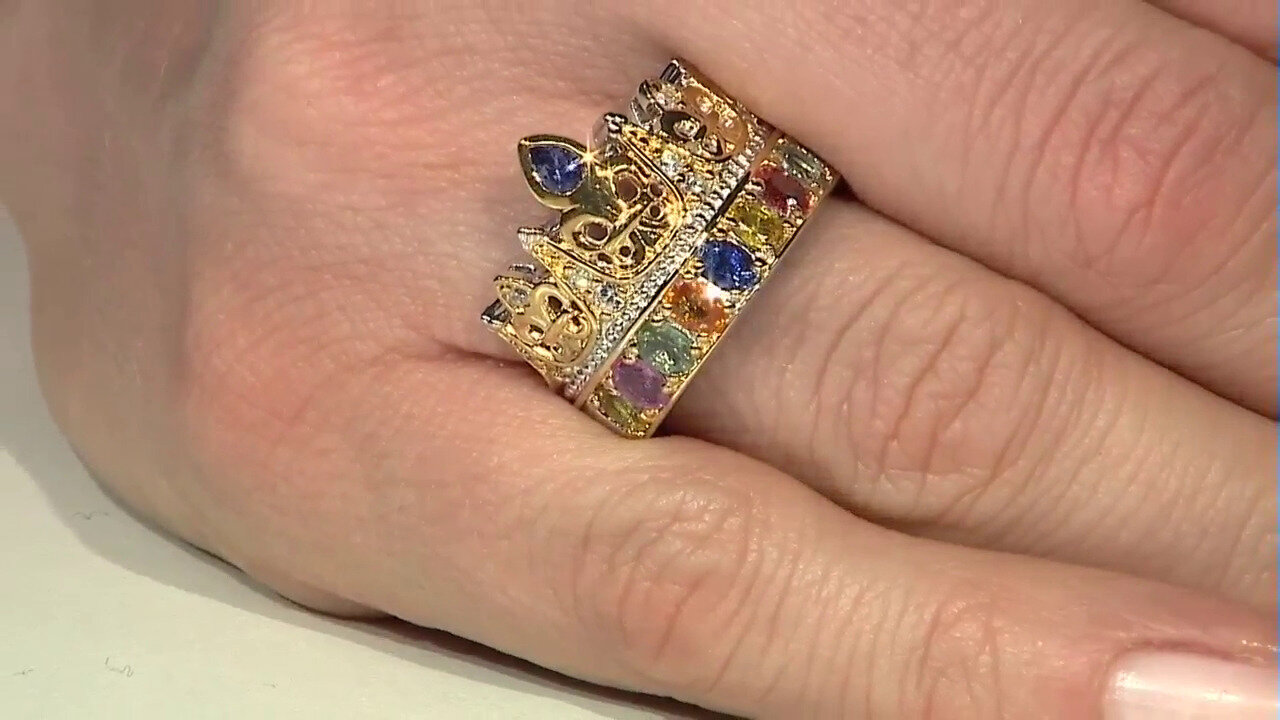 Video Zilveren ring met een Madagaskar Roze Saffier (Dallas Prince Designs)