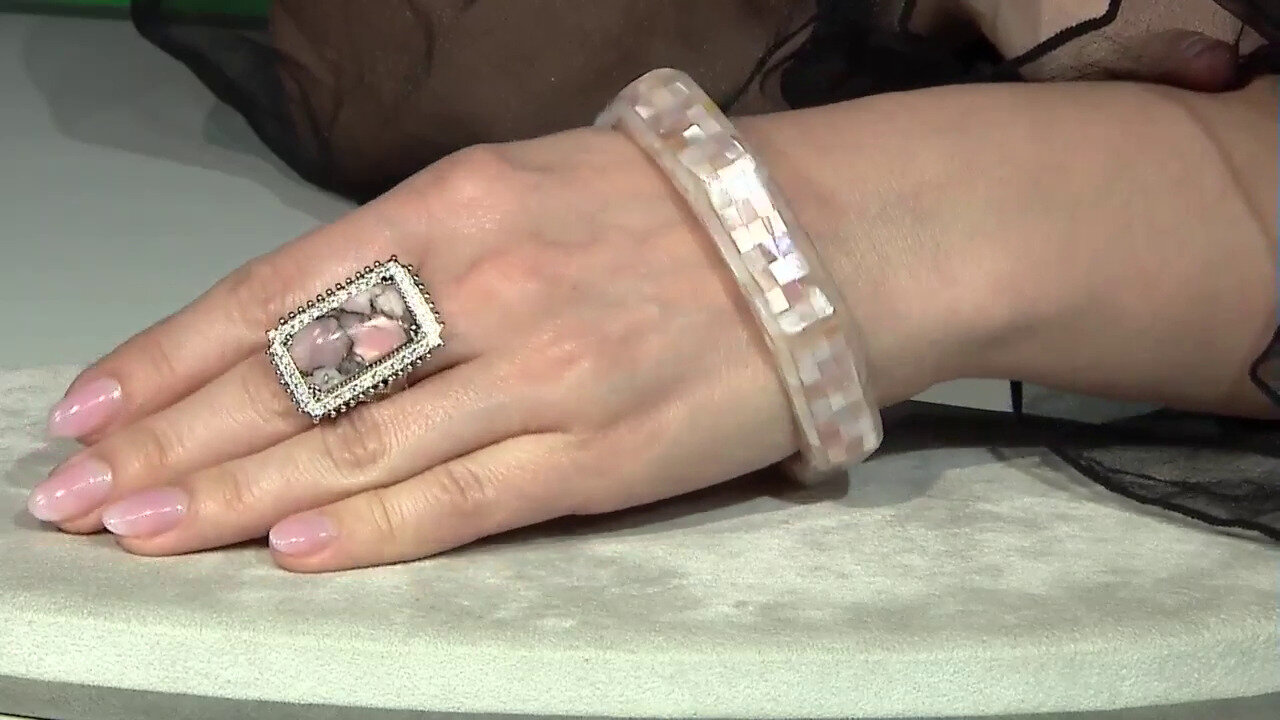 Video Mother of Pearl Mosaic other Bangle (Dallas Prince Designs)