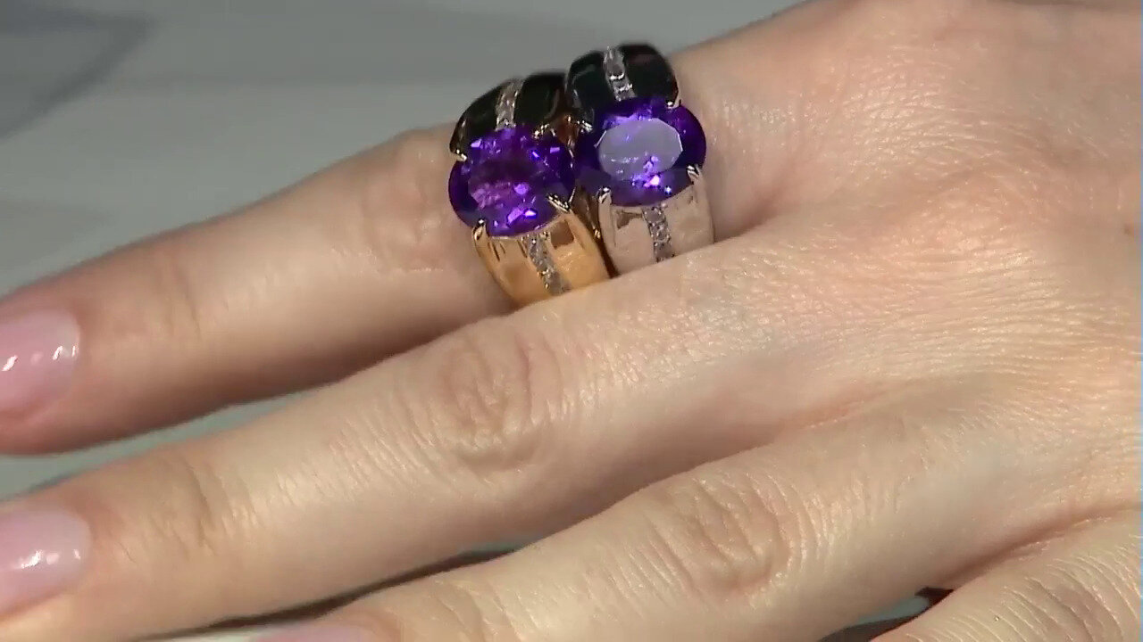 Video Siberian Amethyst Silver Ring (de Melo)