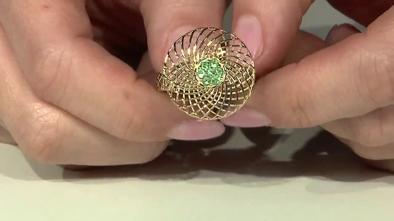 Video Anello in oro con Smeraldo Colombiano (Ornaments by de Melo)