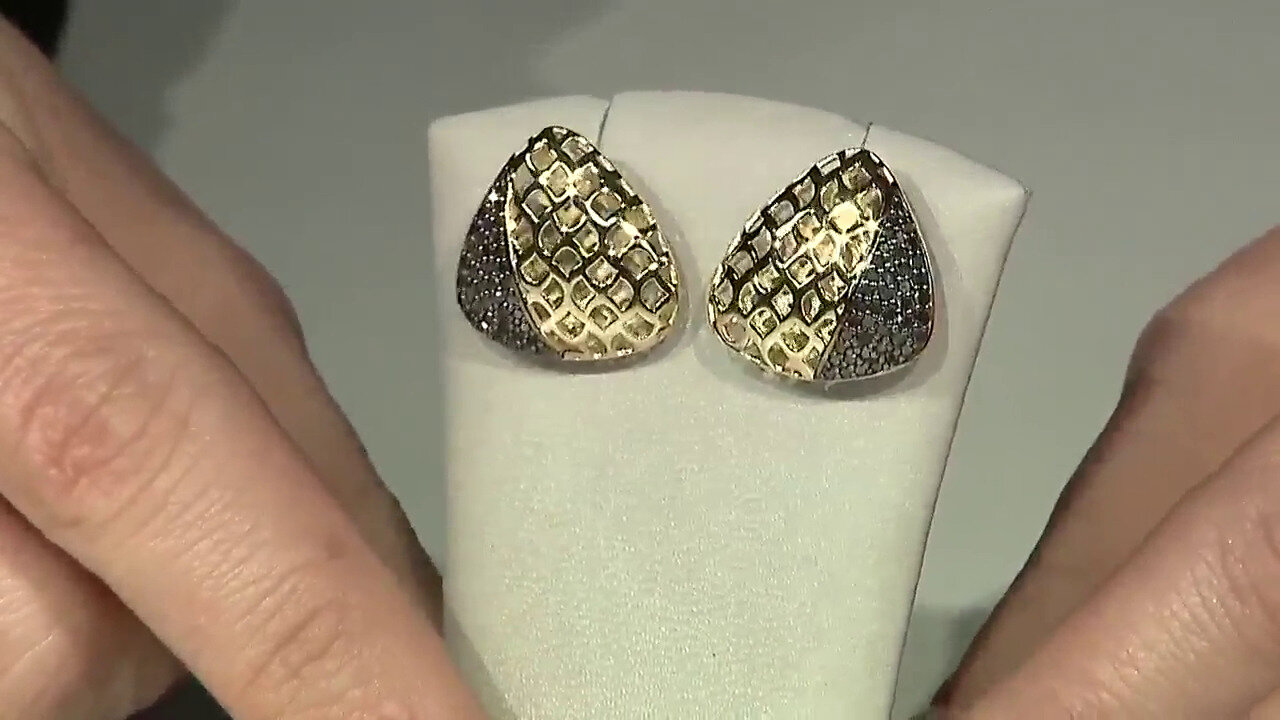 Video Orecchini in oro con Diamante Nero (Ornaments by de Melo)