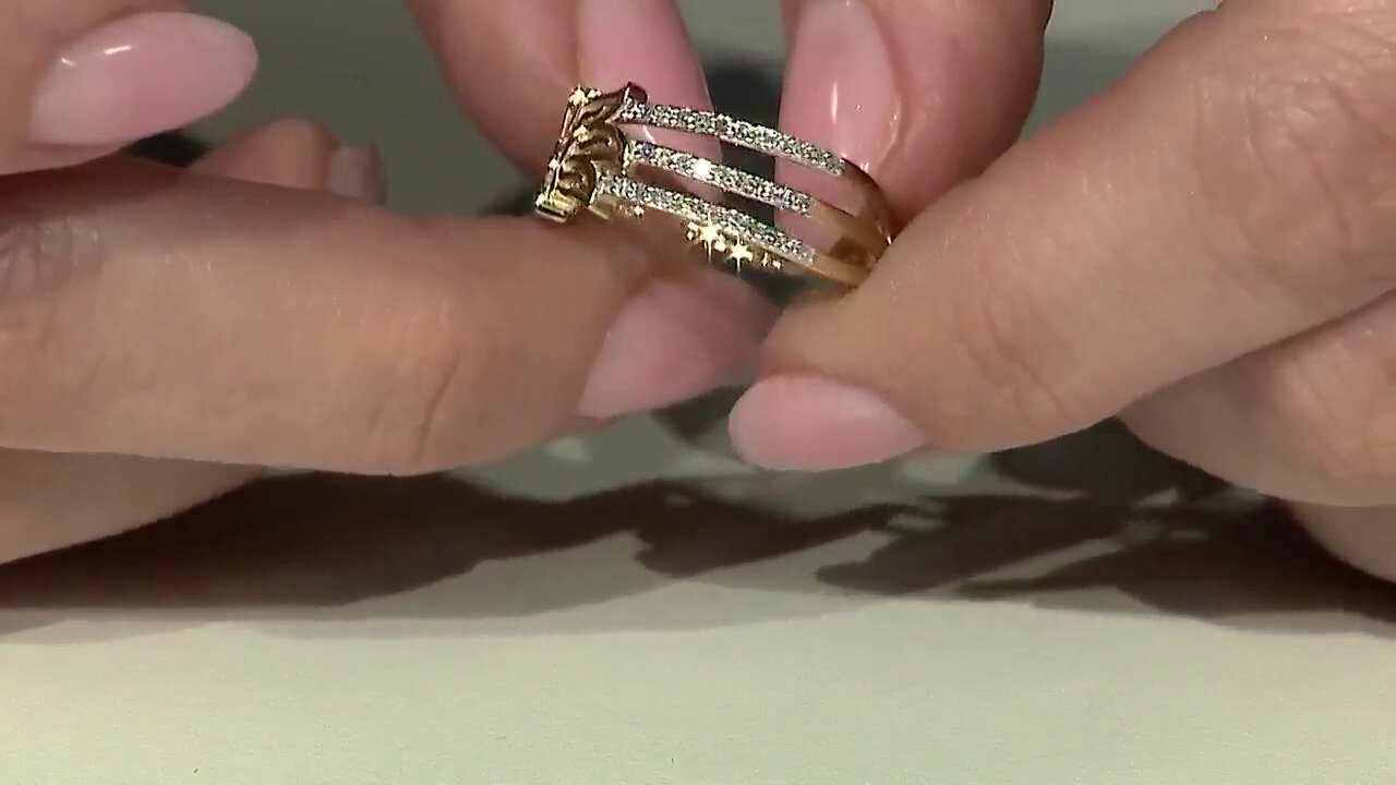 Video Anello in oro con Diamante I1 (I)  (Ornaments by de Melo)