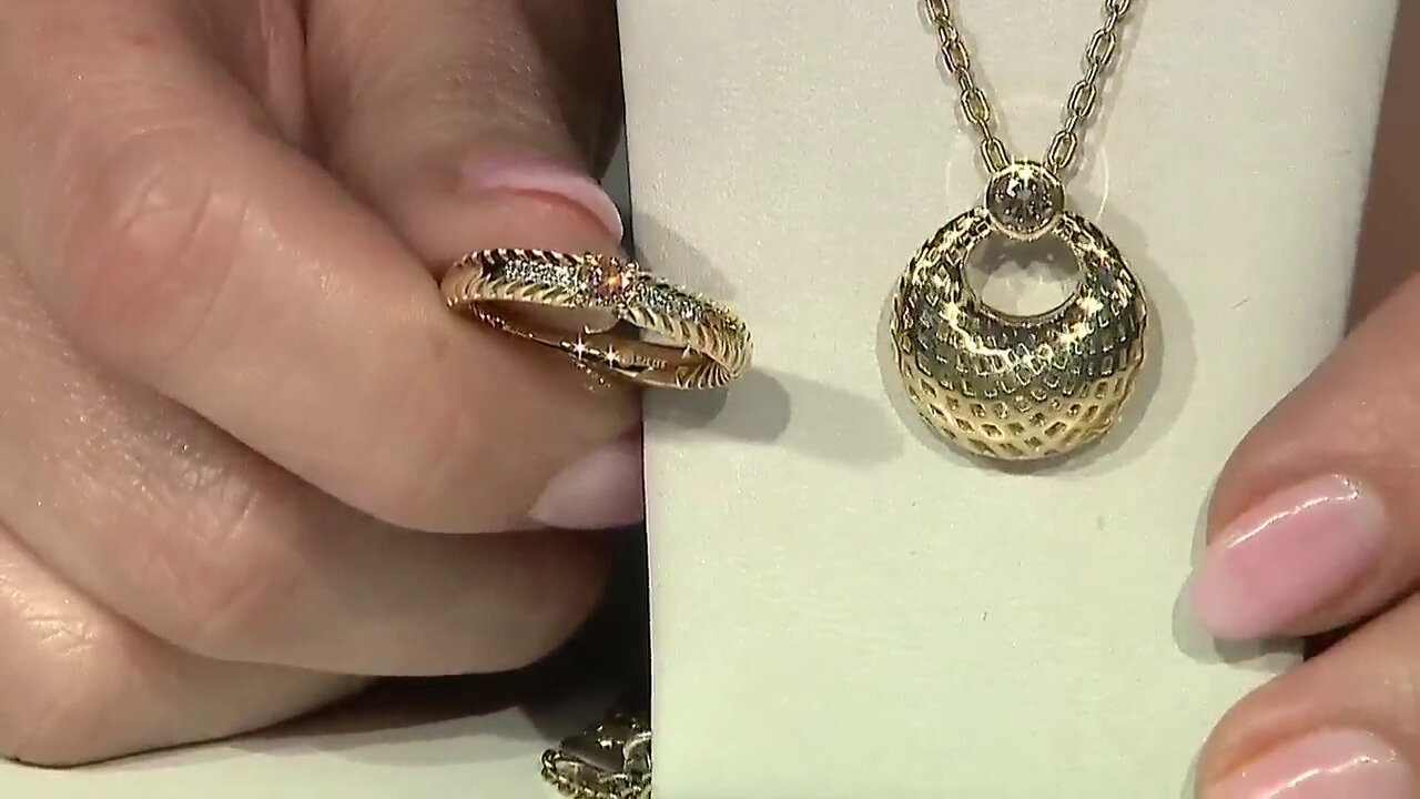 Video 9K I2 Champagne Diamond Gold Ring (Ornaments by de Melo)