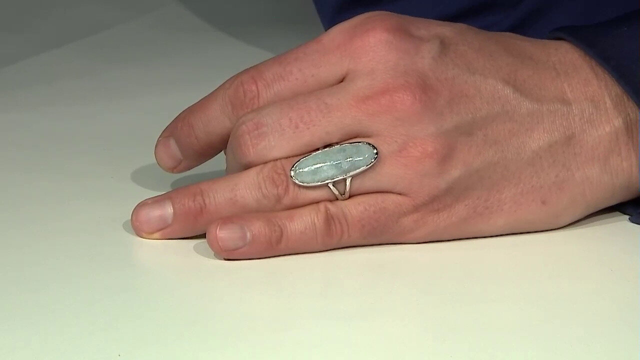 Video Aquamarine Silver Ring
