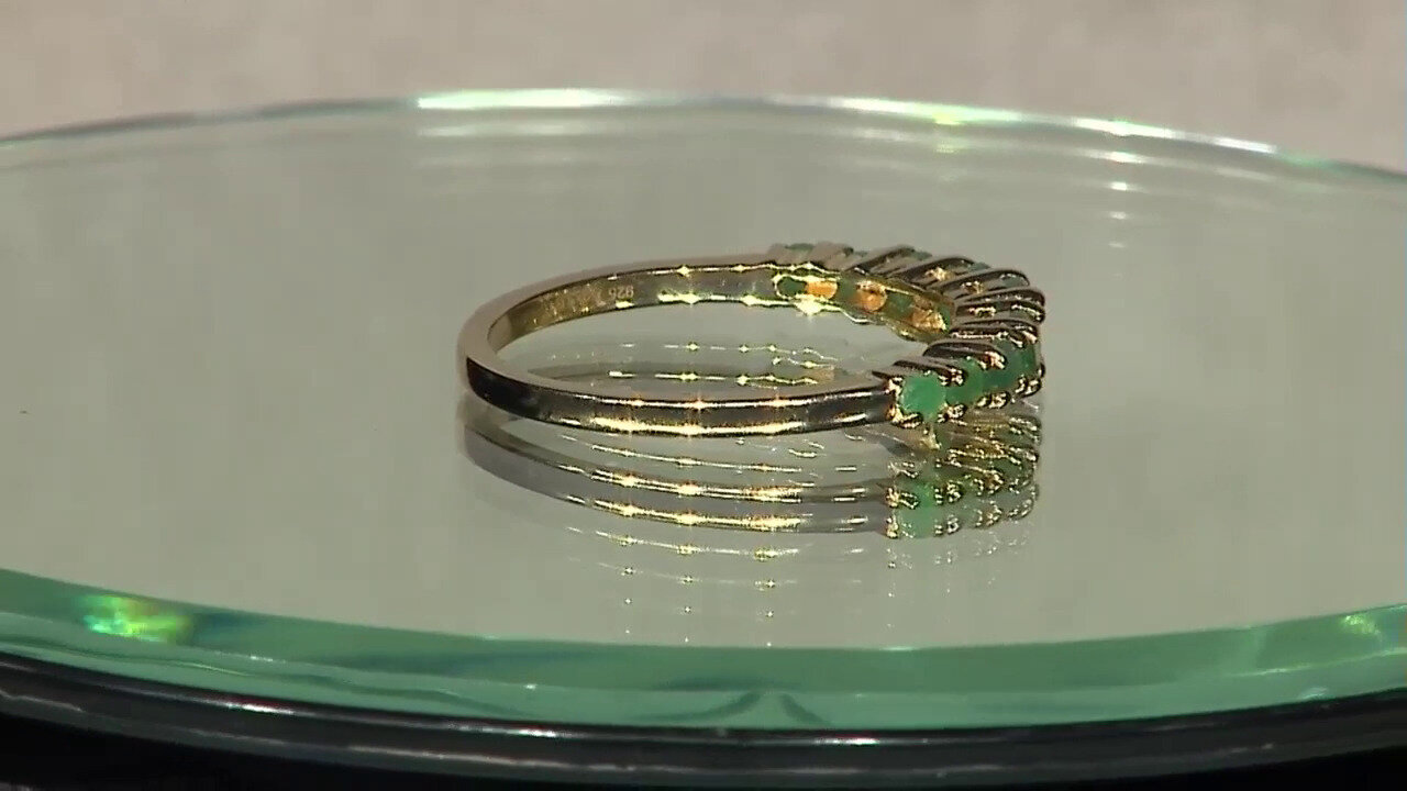Video Brazilian Emerald Silver Ring