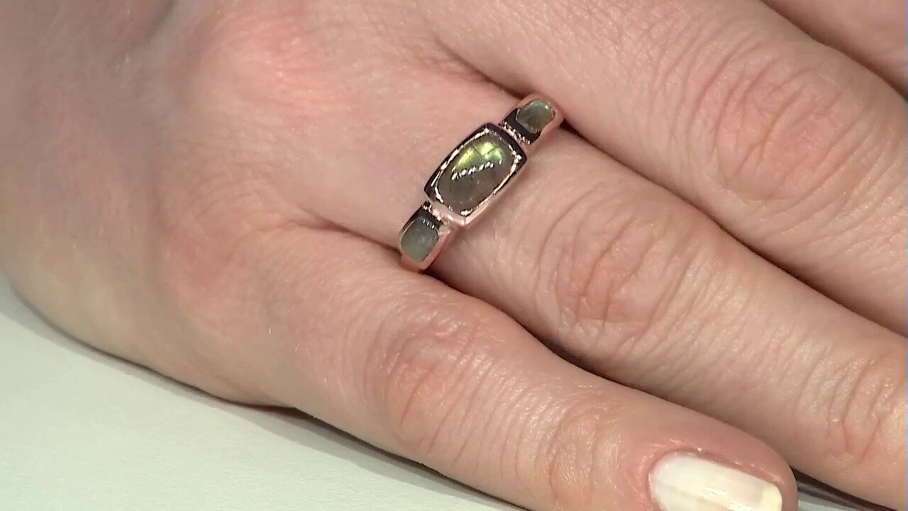 Video Anello in argento con Labradorite Verde Maniry (KM by Juwelo)