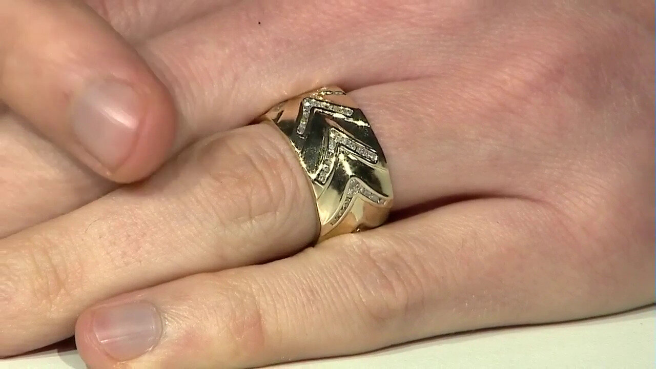 Video 9K I2 (I) Diamond Gold Ring (de Melo)