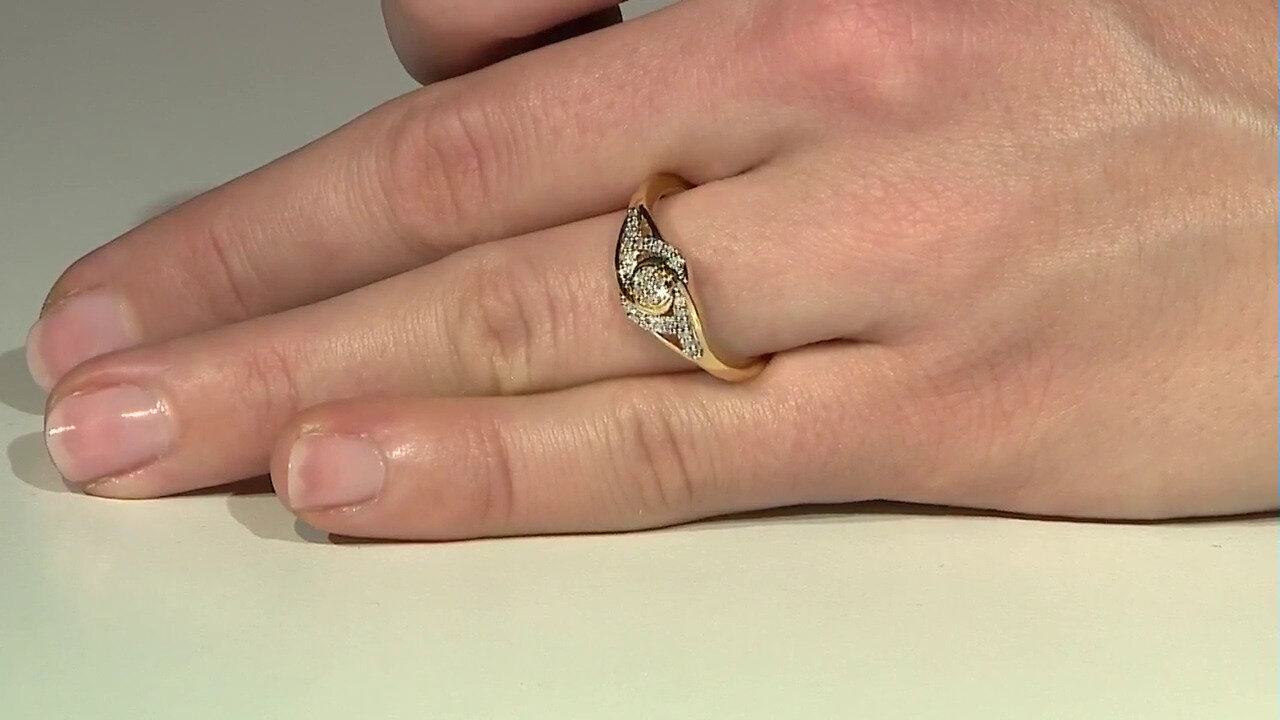 Video Zilveren ring met I2 (I) Diamanten