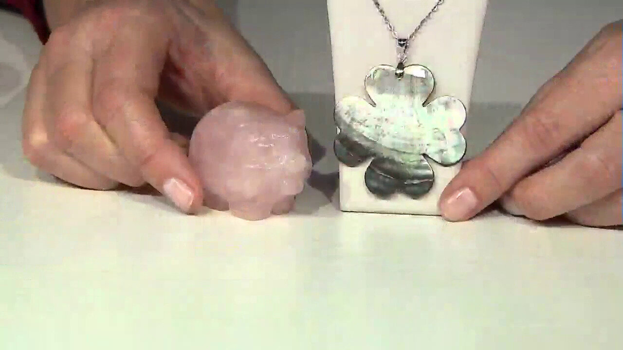Video Zilveren hanger met een parelmoer
