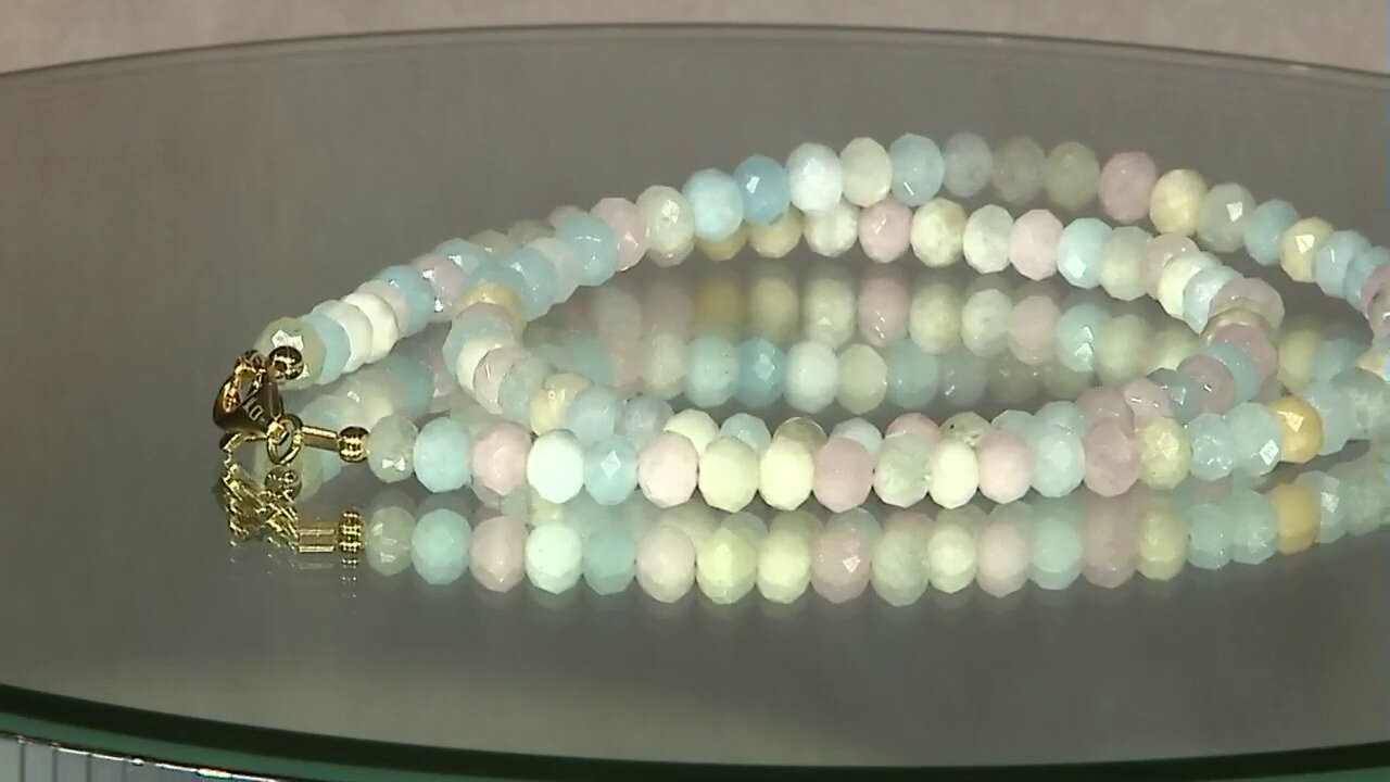 Video Zilveren halsketting met berillen (Riya)