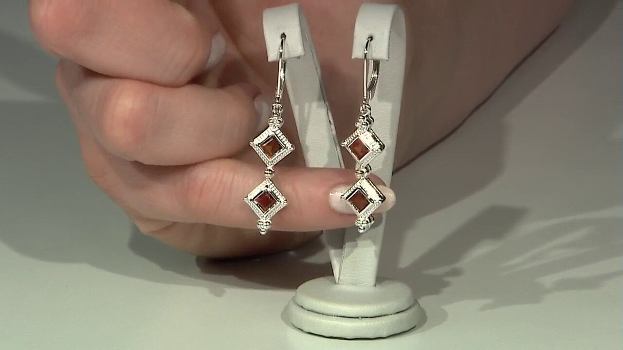Video Madeira Citrine Silver Earrings (Granulieren)