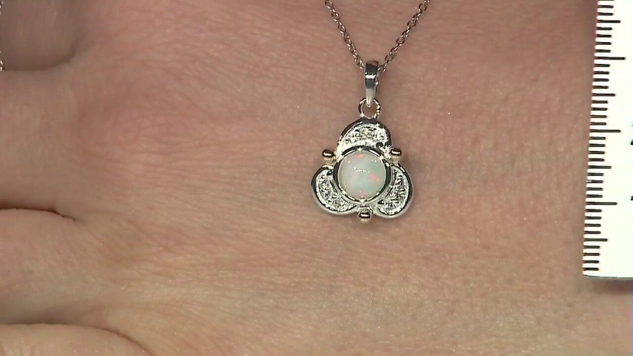Video Ciondolo in argento con Opale di Welo (Granulieren)