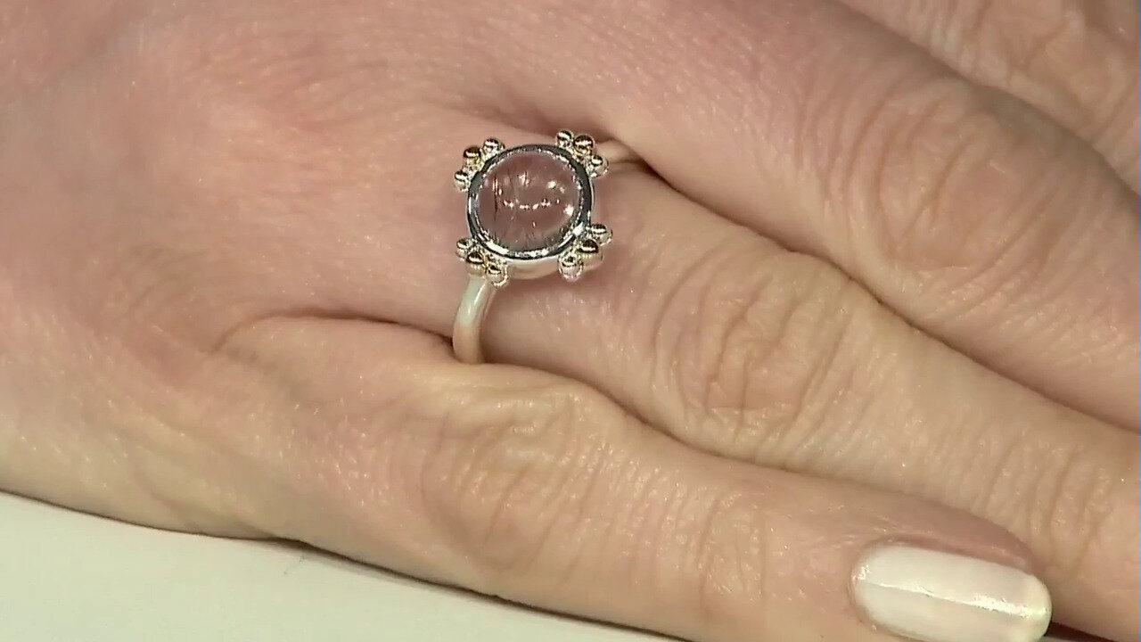 Video Zilveren ring met een Koperkleurige rutielkwarts (Granulieren)