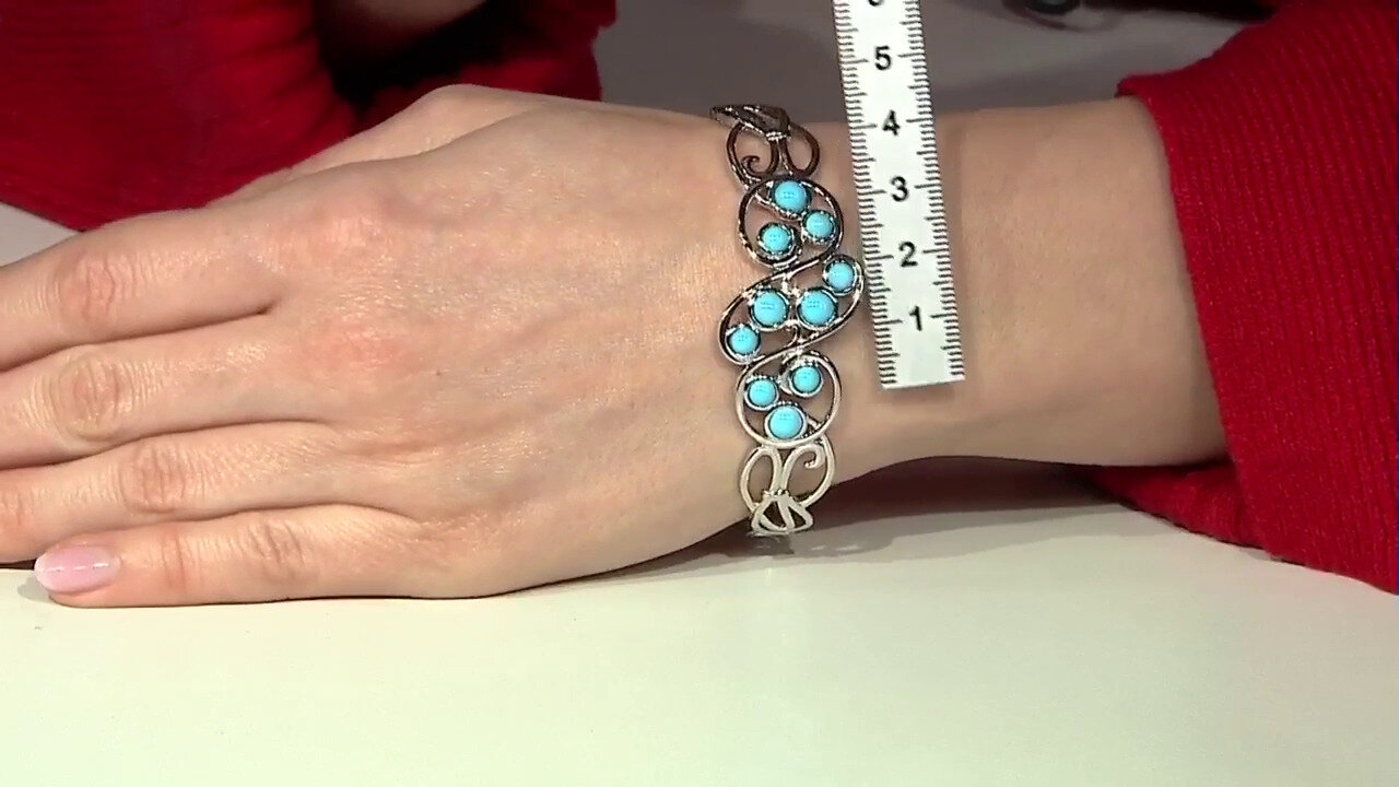 Video Zilveren armband met Sleeping Beauty Turkooisen (Faszination Türkis)