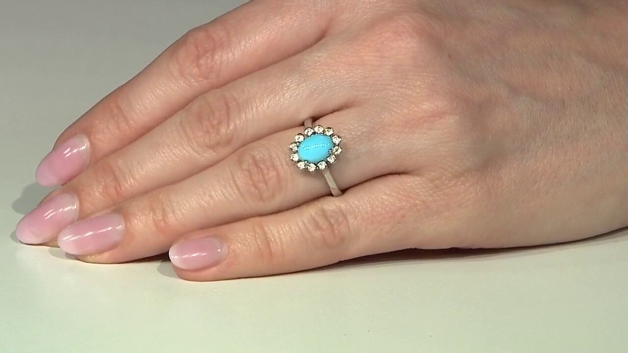 Video Zilveren ring met een Sleeping Beauty Turkoois (Faszination Türkis)