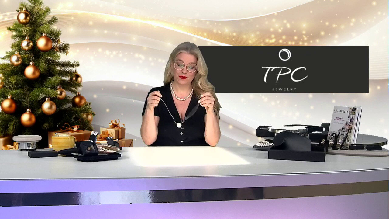 Video Zilveren halsketting met een parelmoer (TPC)
