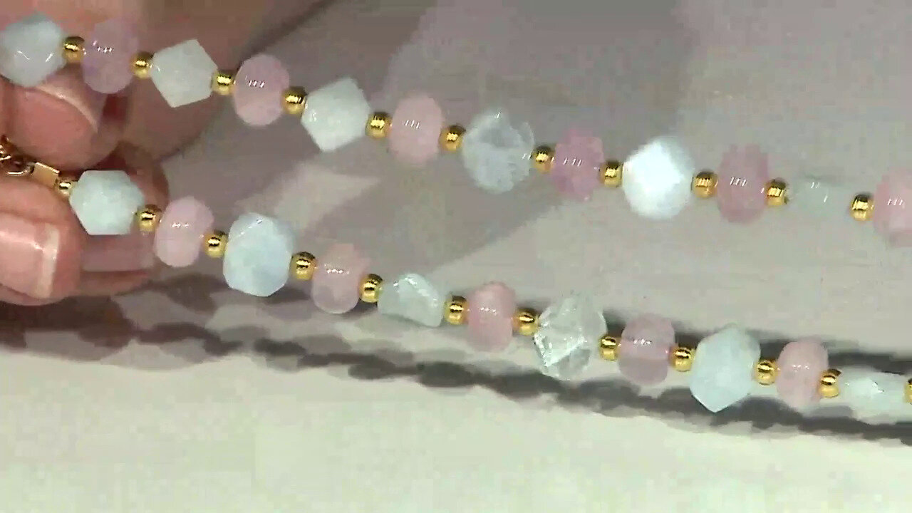 Video Zilveren halsketting met Gouden Hematieten