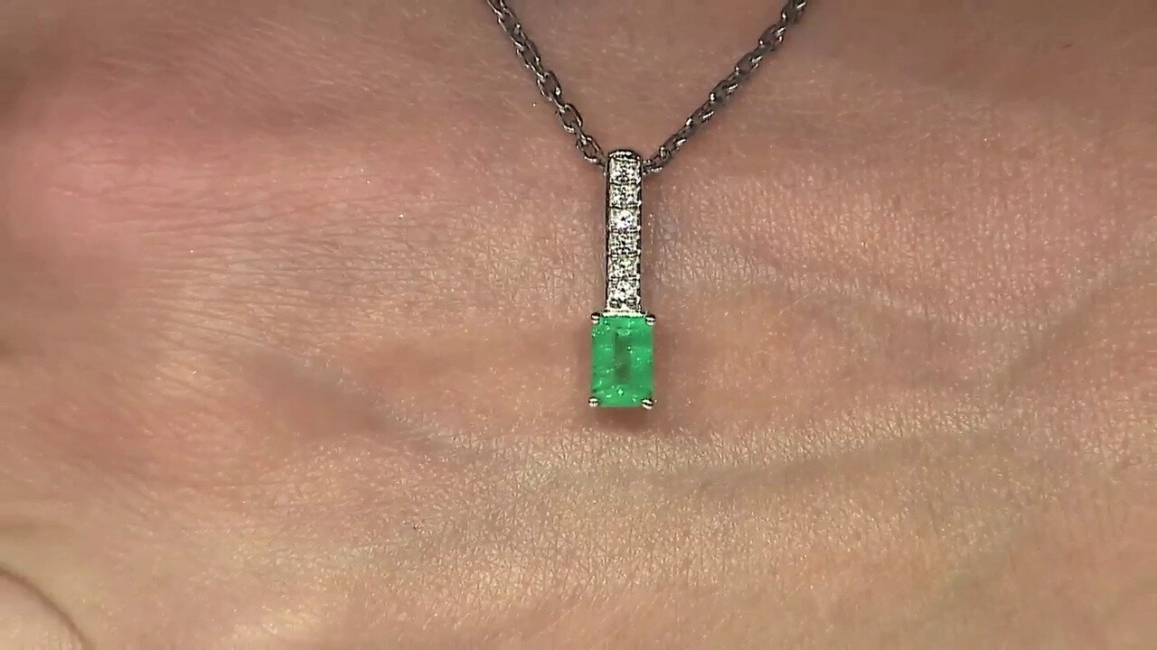 Video Russischer Smaragd-Silberanhänger