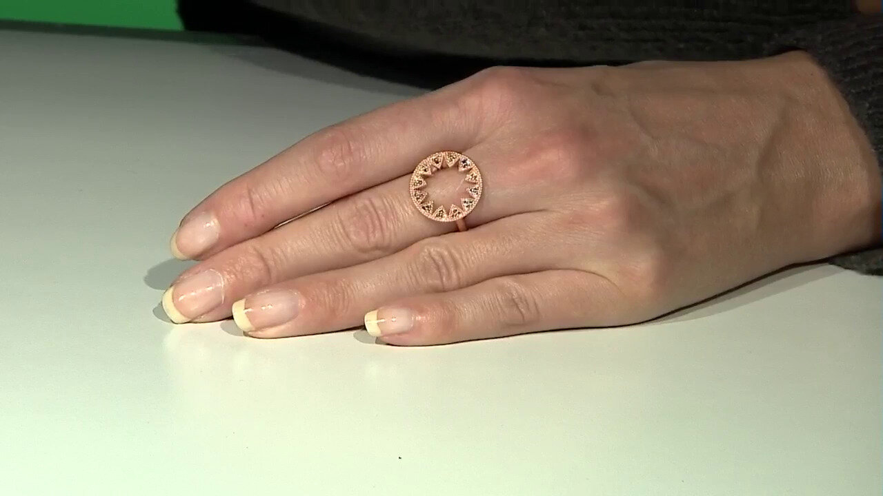 Video Anillo en oro con Diamante rosa de Francia de Argyle SI1 (Annette)