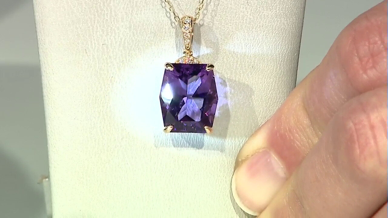 Video 14K Amethyst Gold Necklace