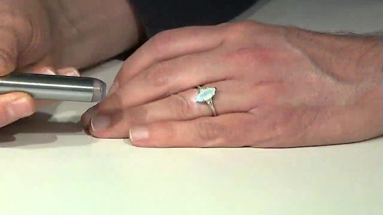 Video Anello in argento con Opale Paraiba