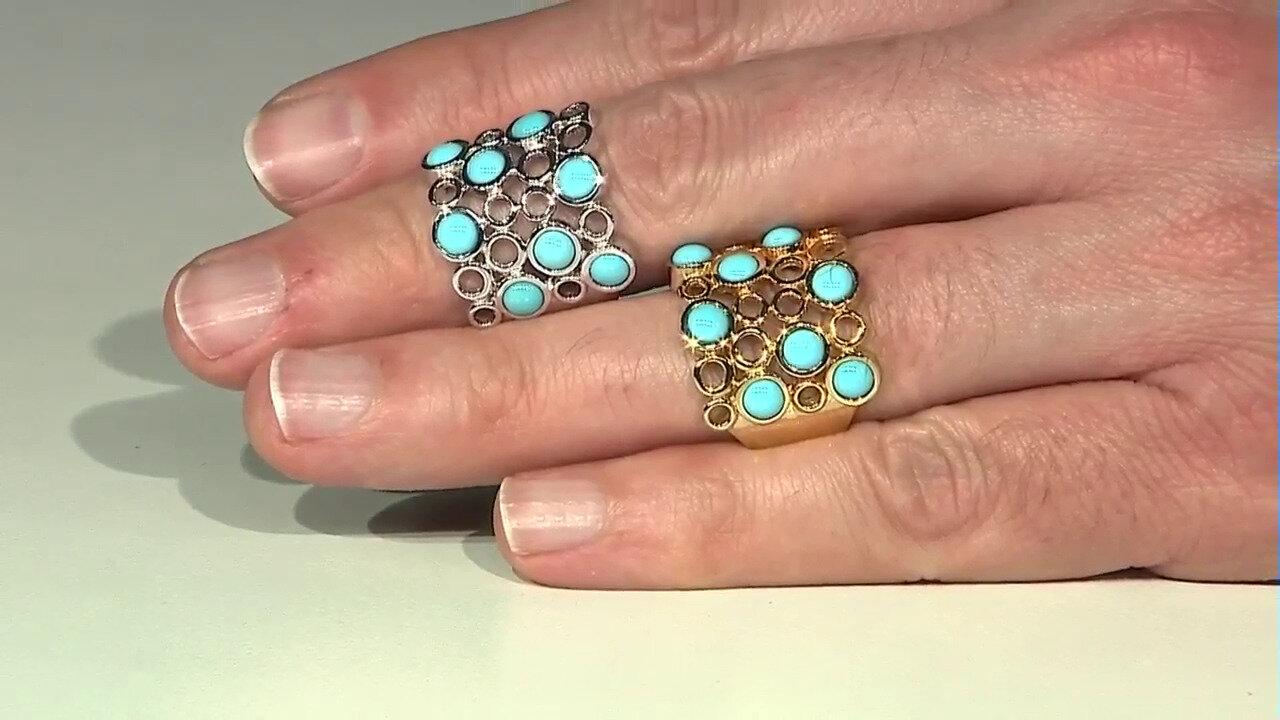 Video Bague en argent et Turquoise Sleeping Beauty (de Melo)