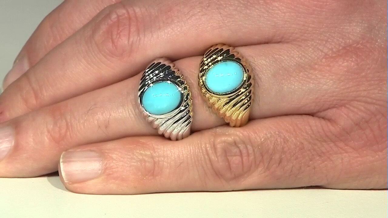 Video Bague en argent et Turquoise Sleeping Beauty (de Melo)