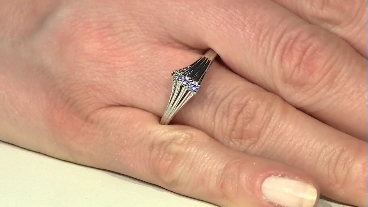Video Zilveren ring met een tanzaniet (SAELOCANA)