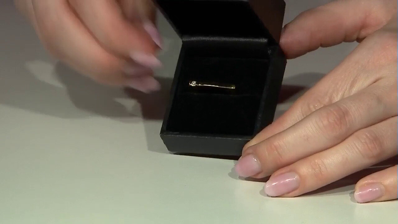 Video Zilveren ring met een I2 (H) Diamant