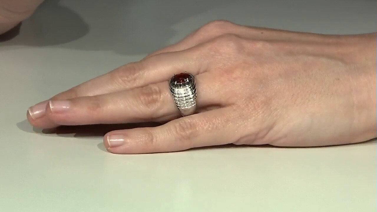 Video Zilveren ring met een Madeira citrien