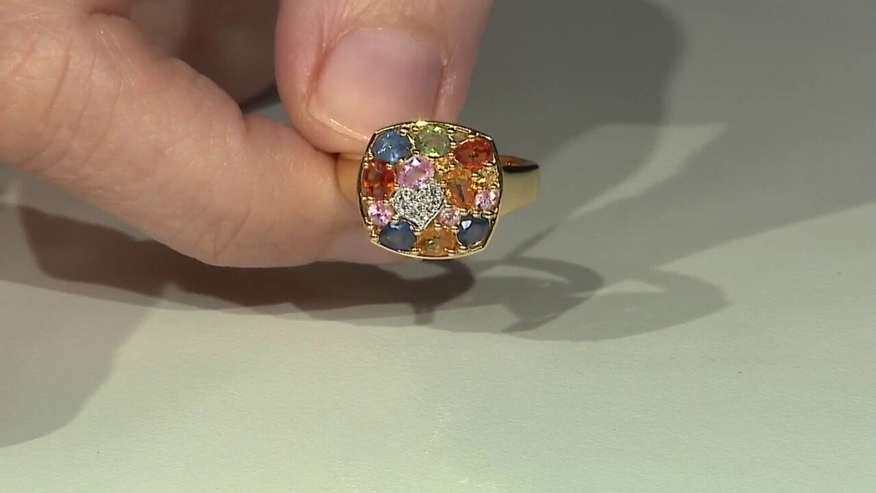 Video Anillo en plata con Zafiro azul