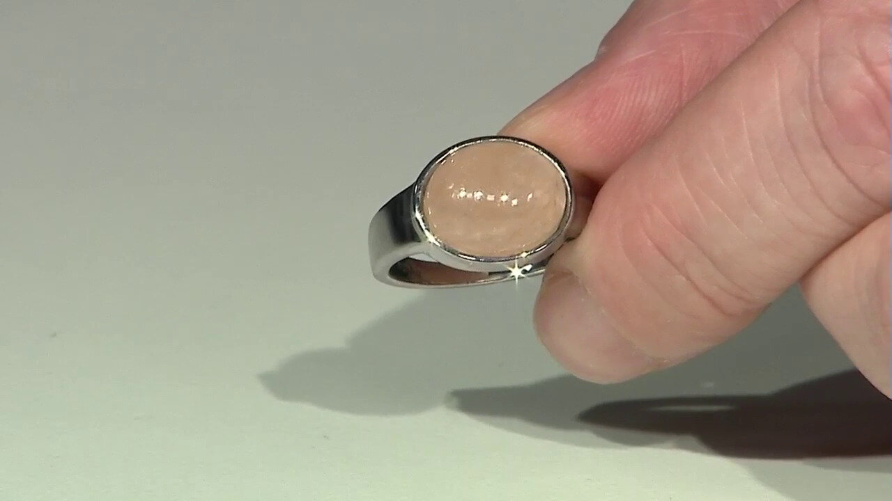 Video Zilveren ring met een morganiet