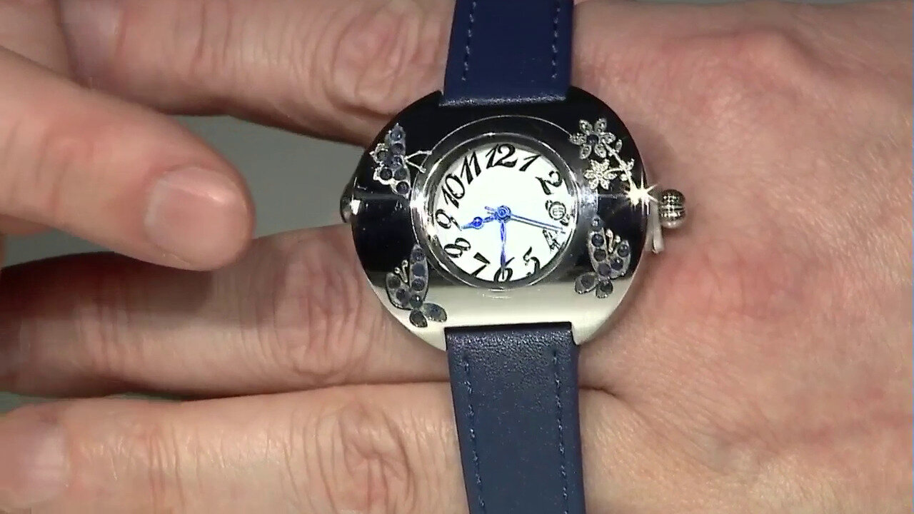 Video Horloge met blauwe saffieren