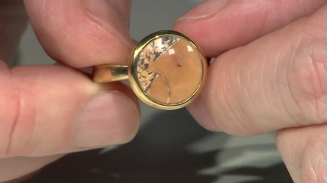 Video Zilveren ring met een Maligano Jasper